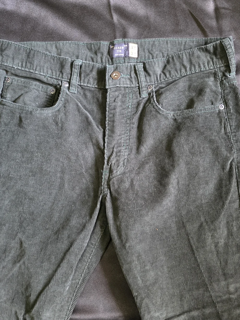 J. Crew 770 Men's Dark Green Corduroy Pants